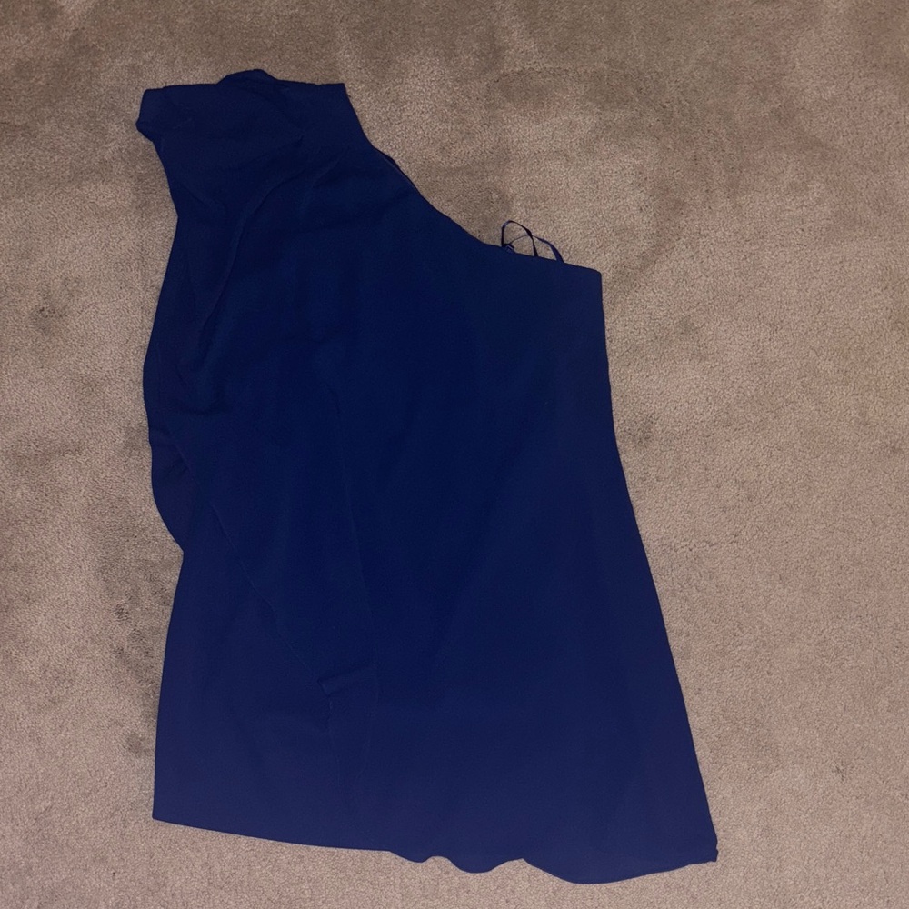 Aiden Royal Blue One-Shoulder Dress